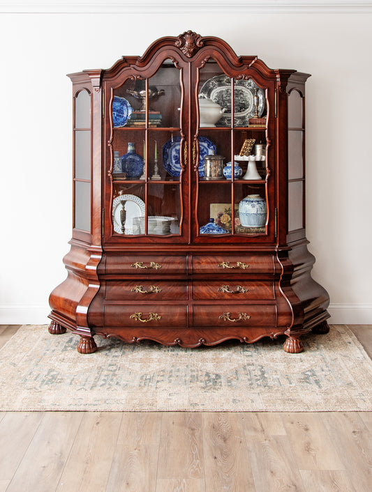 Grand Mahogany Breakfront China Cabinet