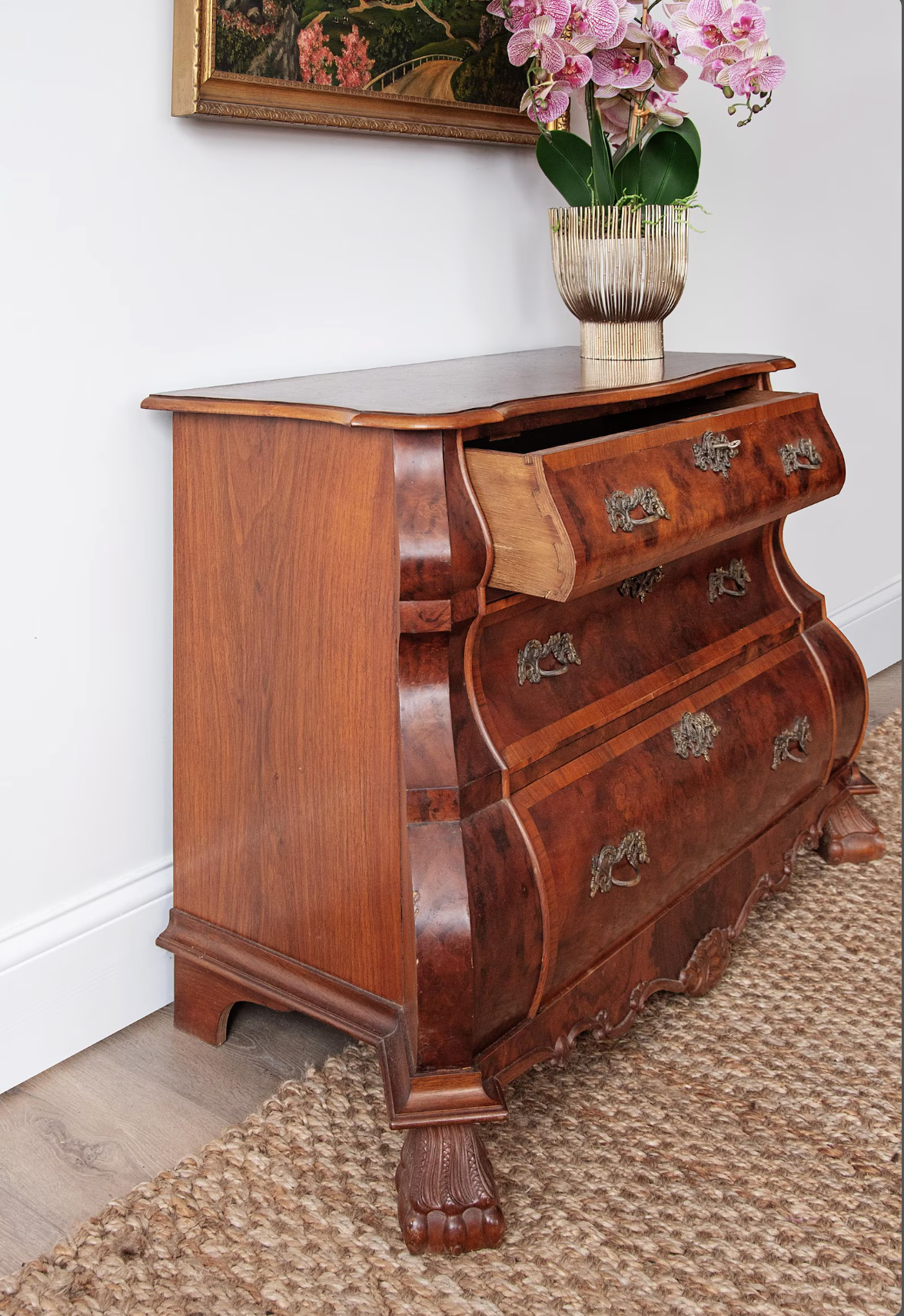Antique Serpentine Bombe Chest | Netherlands ca. 1890s