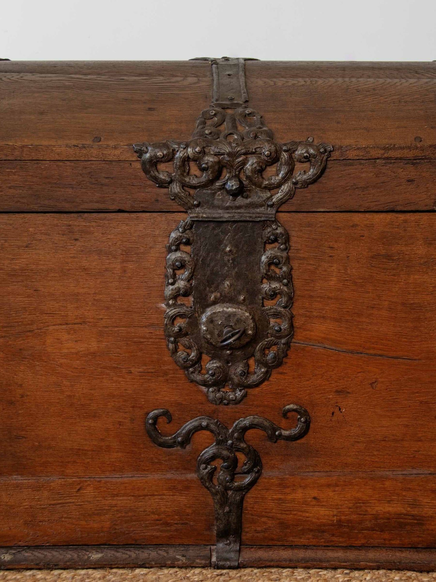 18th-Century Baroque Dome-Top Bridal Trunk with Original Key | Denmark