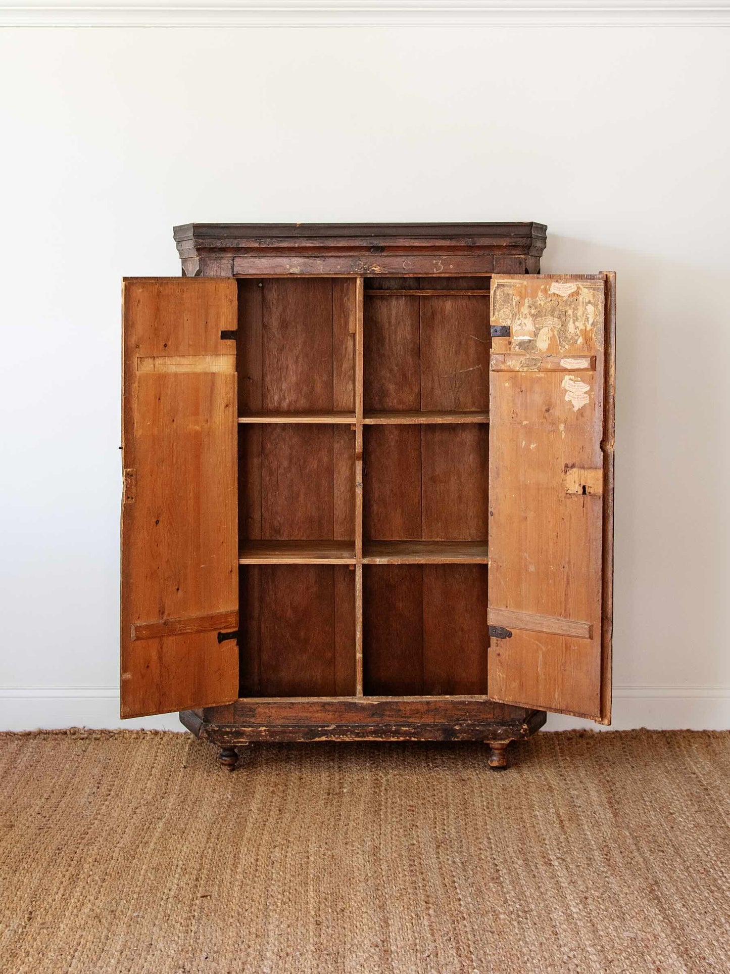 18th Century Central European Painted Pine Cupboard (Schrank) | Austria Circa 1780–1820