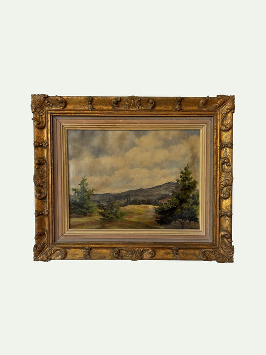 Antique Landscape Oil on Canvas