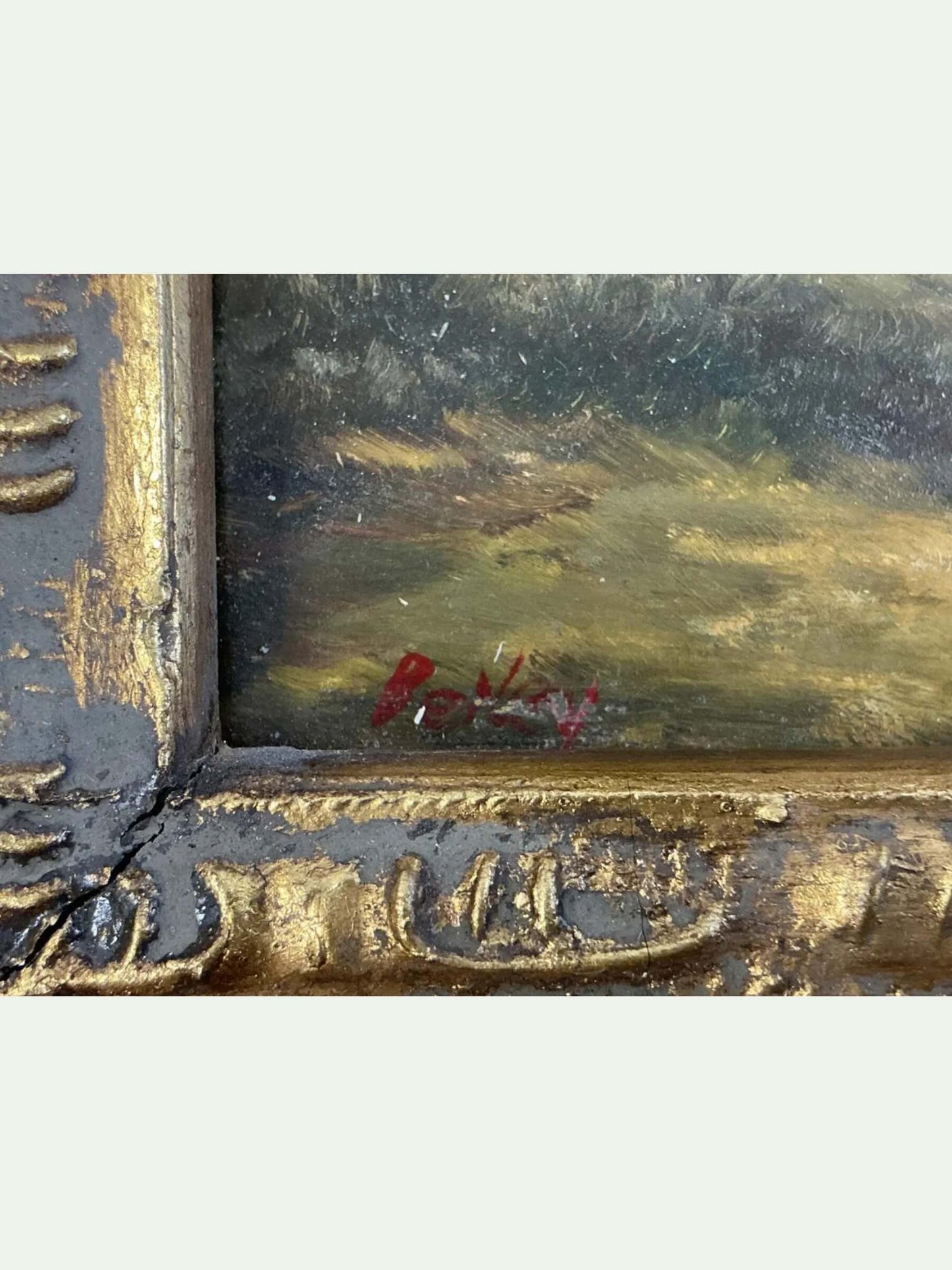 English Equestrian Oil on Board