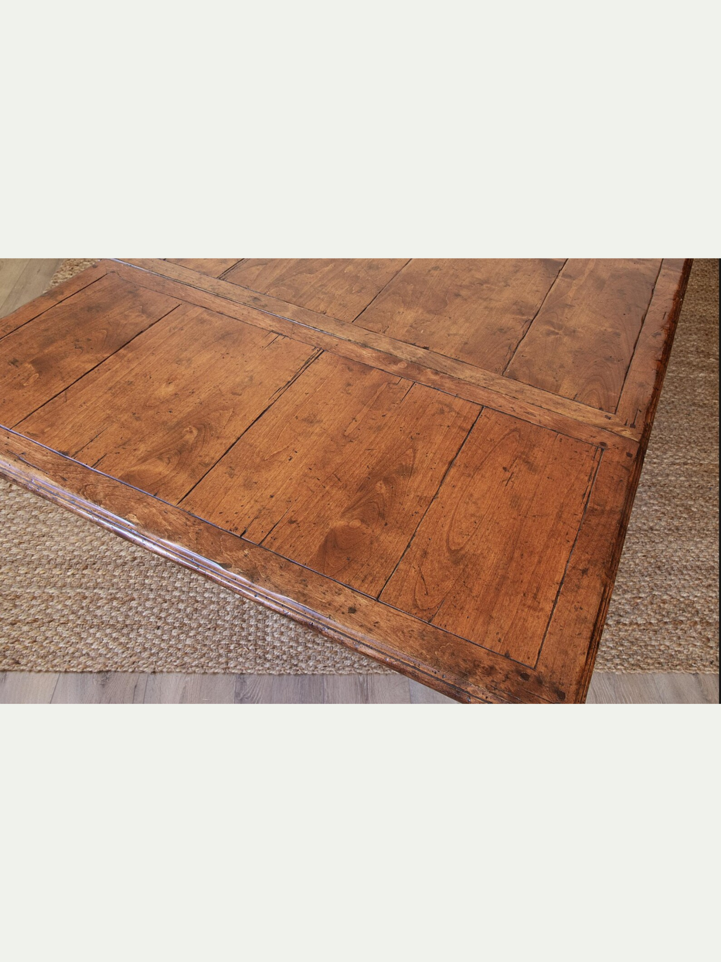 Guy Chaddock English Country Rustic Oak Farmhouse Dining Table | Extendable