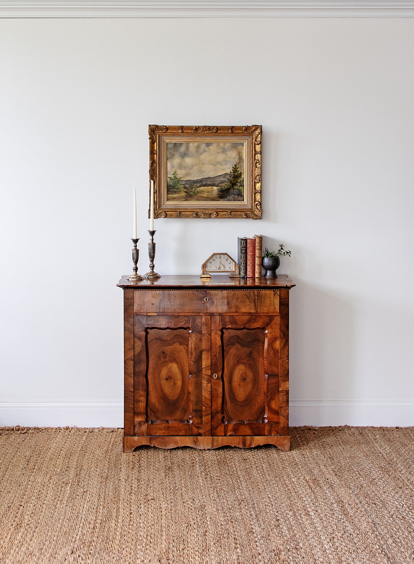 Antique Biedermeier Walnut Cabinet
