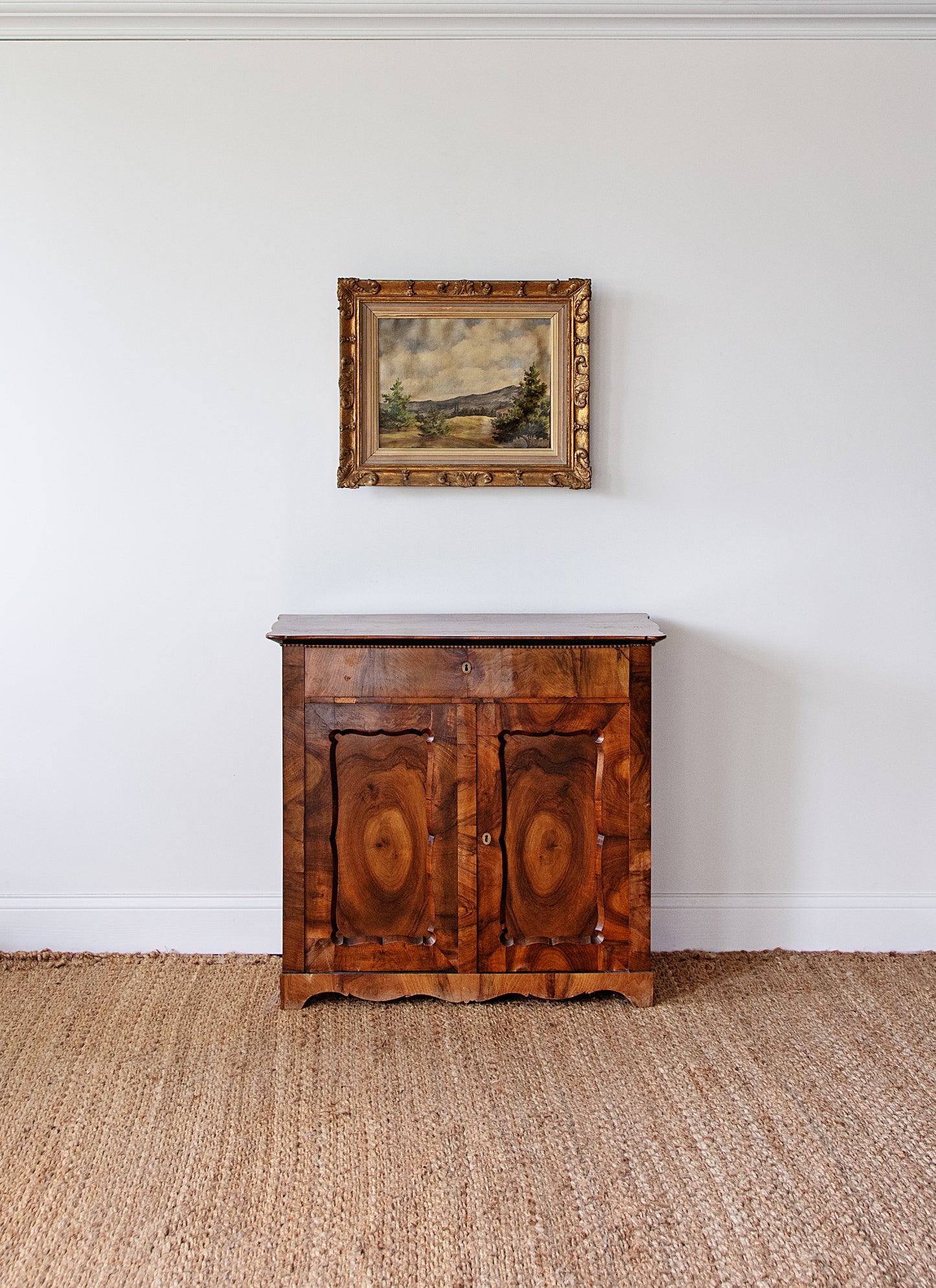 Antique Biedermeier Walnut Cabinet