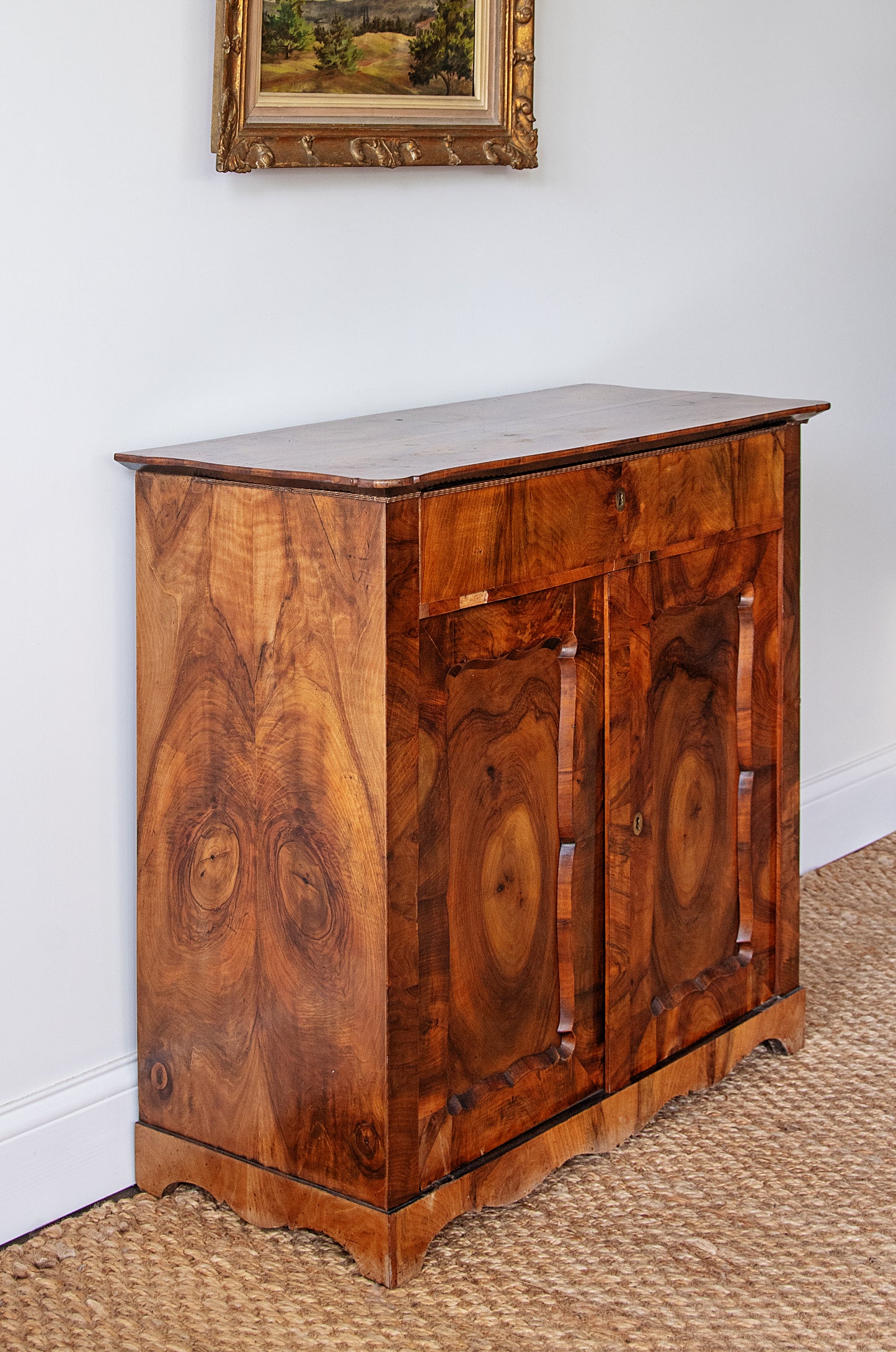 Antique Biedermeier Walnut Cabinet