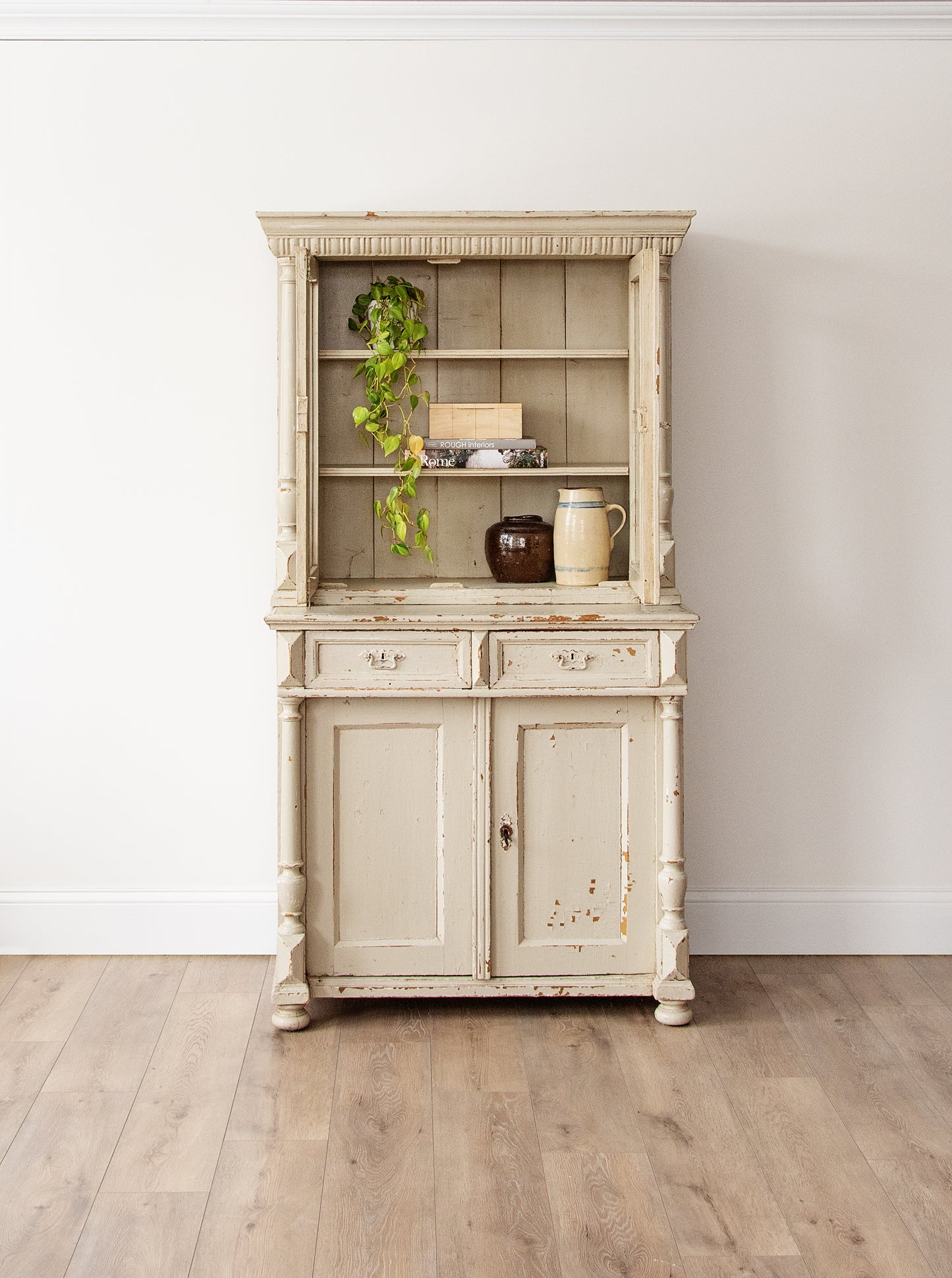Antique 19th Century French Provincial Step-back Cupboard
