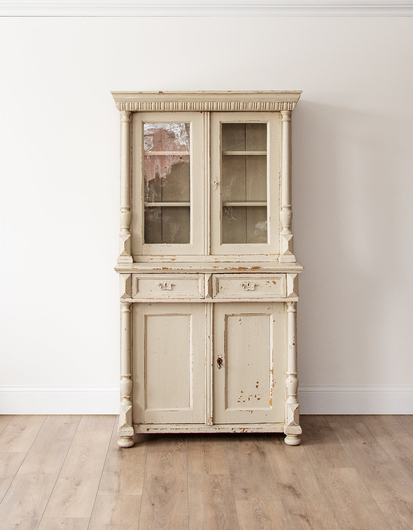 Antique 19th Century French Provincial Step-back Cupboard