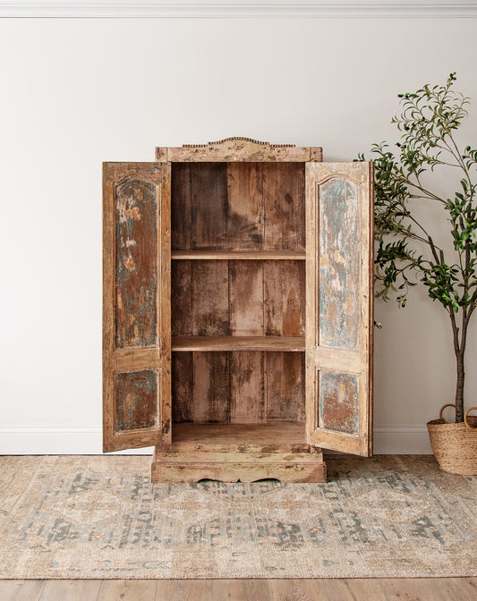 Antique 18th Century French Painted Pine Armoire | c. 1780s