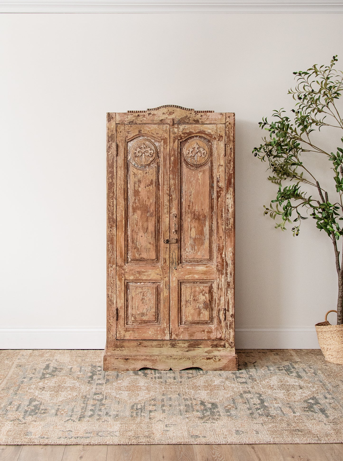 Antique 18th Century French Painted Pine Armoire | c. 1780s