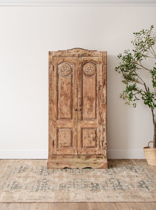 Antique 18th Century French Painted Pine Armoire | c. 1780s