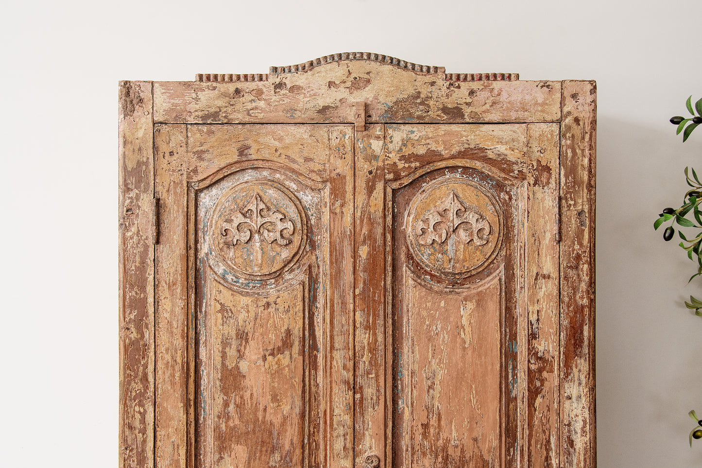 Antique 18th Century French Painted Pine Armoire | c. 1780s