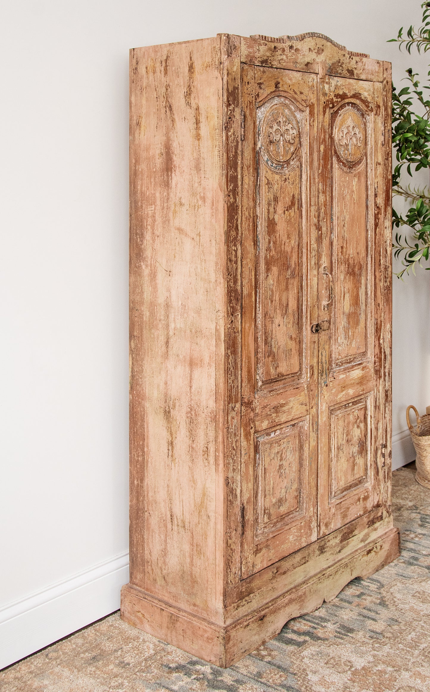 Antique 18th Century French Painted Pine Armoire | c. 1780s