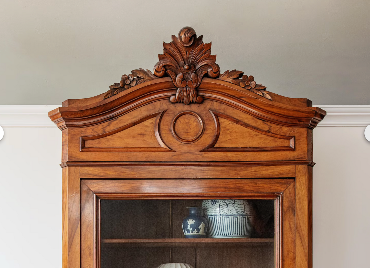 Antique French Walnut Bookcase Bibliotheque | ca. 1860s