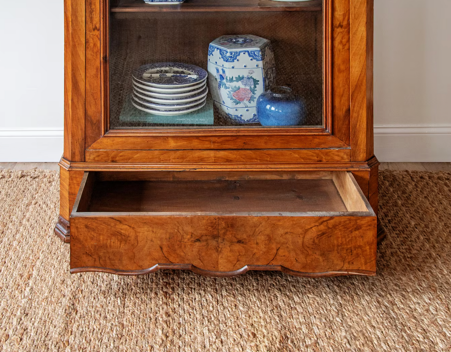 Antique French Walnut Bookcase Bibliotheque | ca. 1860s