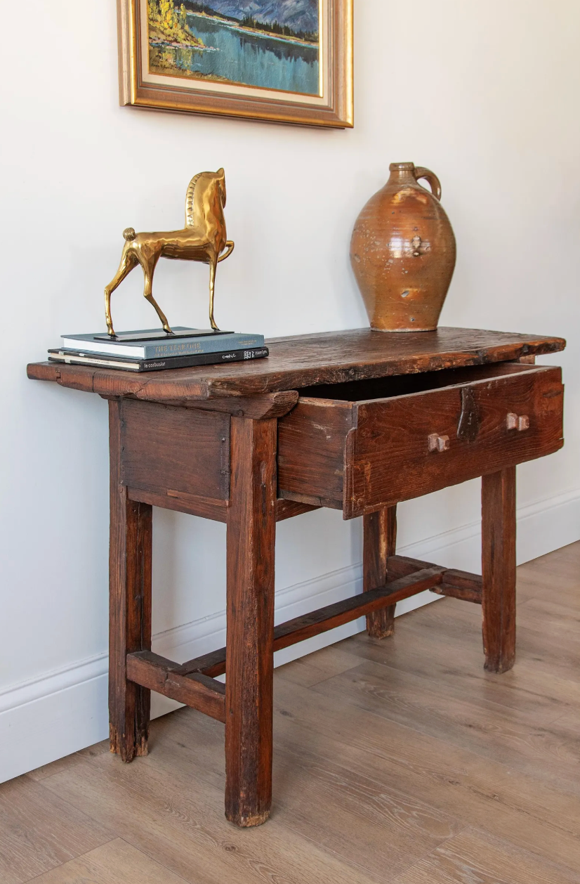 Antique Rustic Table with Single Drawer | ca. 1780s