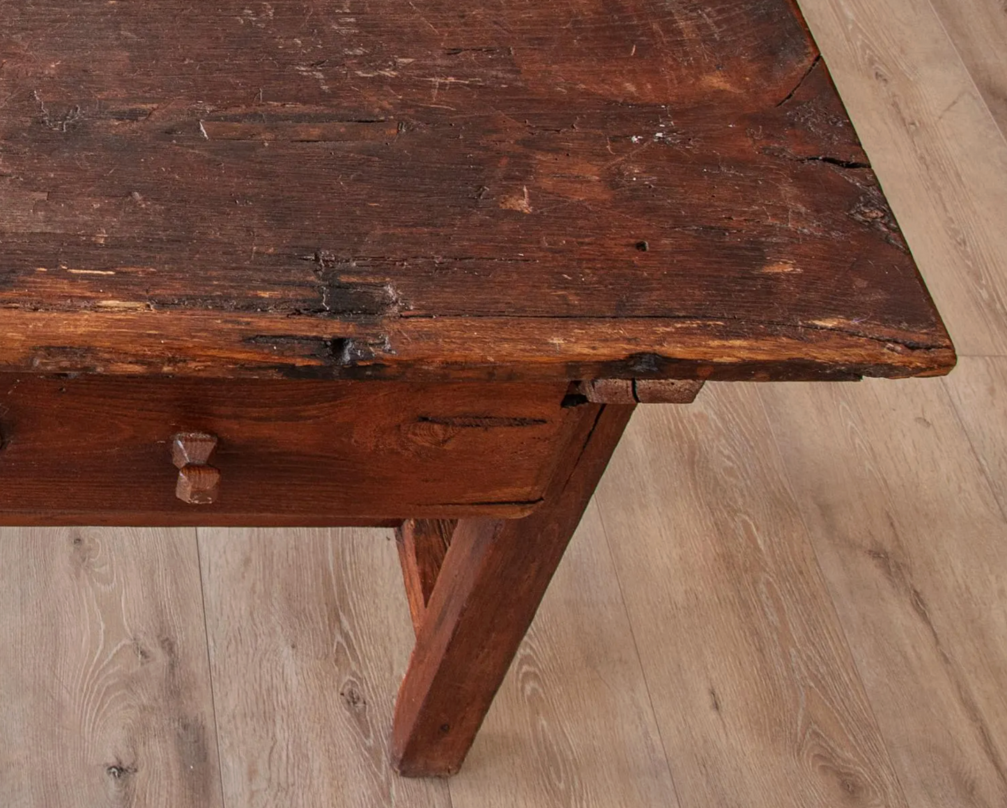 Antique Rustic Table with Single Drawer | ca. 1780s