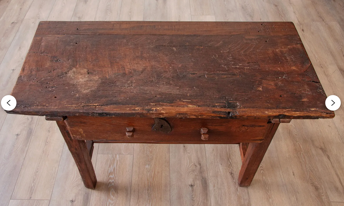 Antique Rustic Table with Single Drawer | ca. 1780s