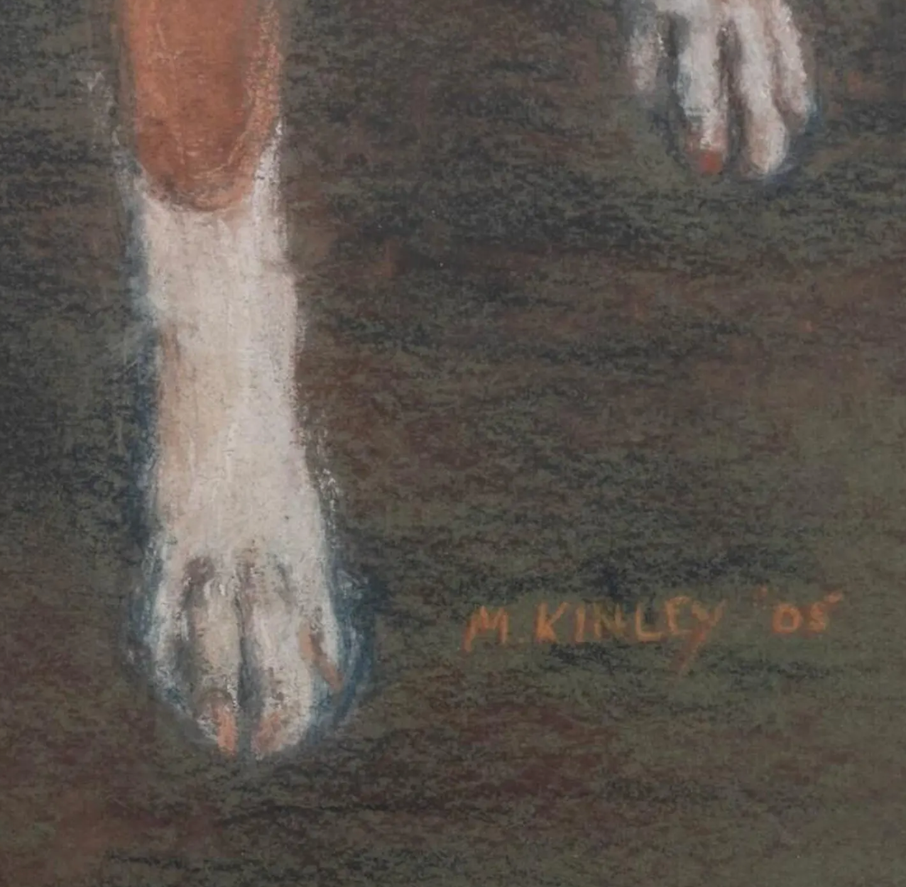 Original Pastel Illustration of Boxer | signed M. Kinley