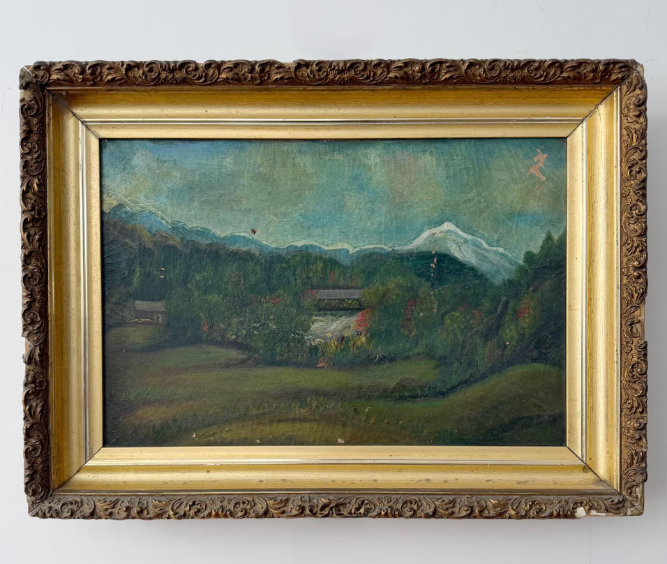Antique Landscape Oil on Canvas | Signed Conway, NH