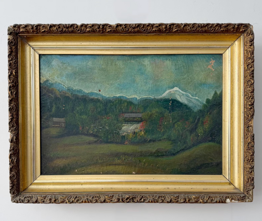 Antique Landscape Oil on Canvas | Signed Conway, NH