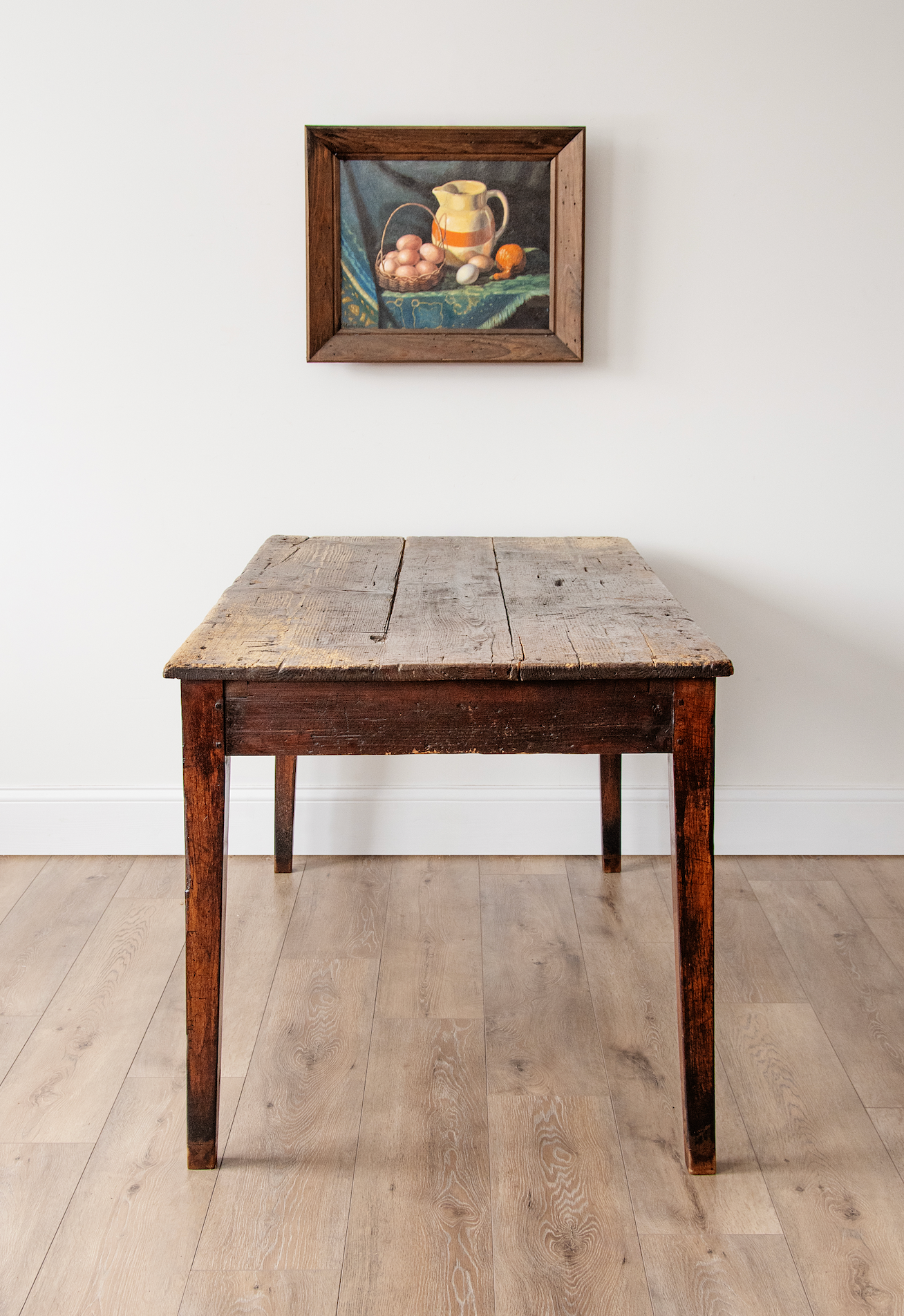 1800s Country Kitchen Work Table with Drawer