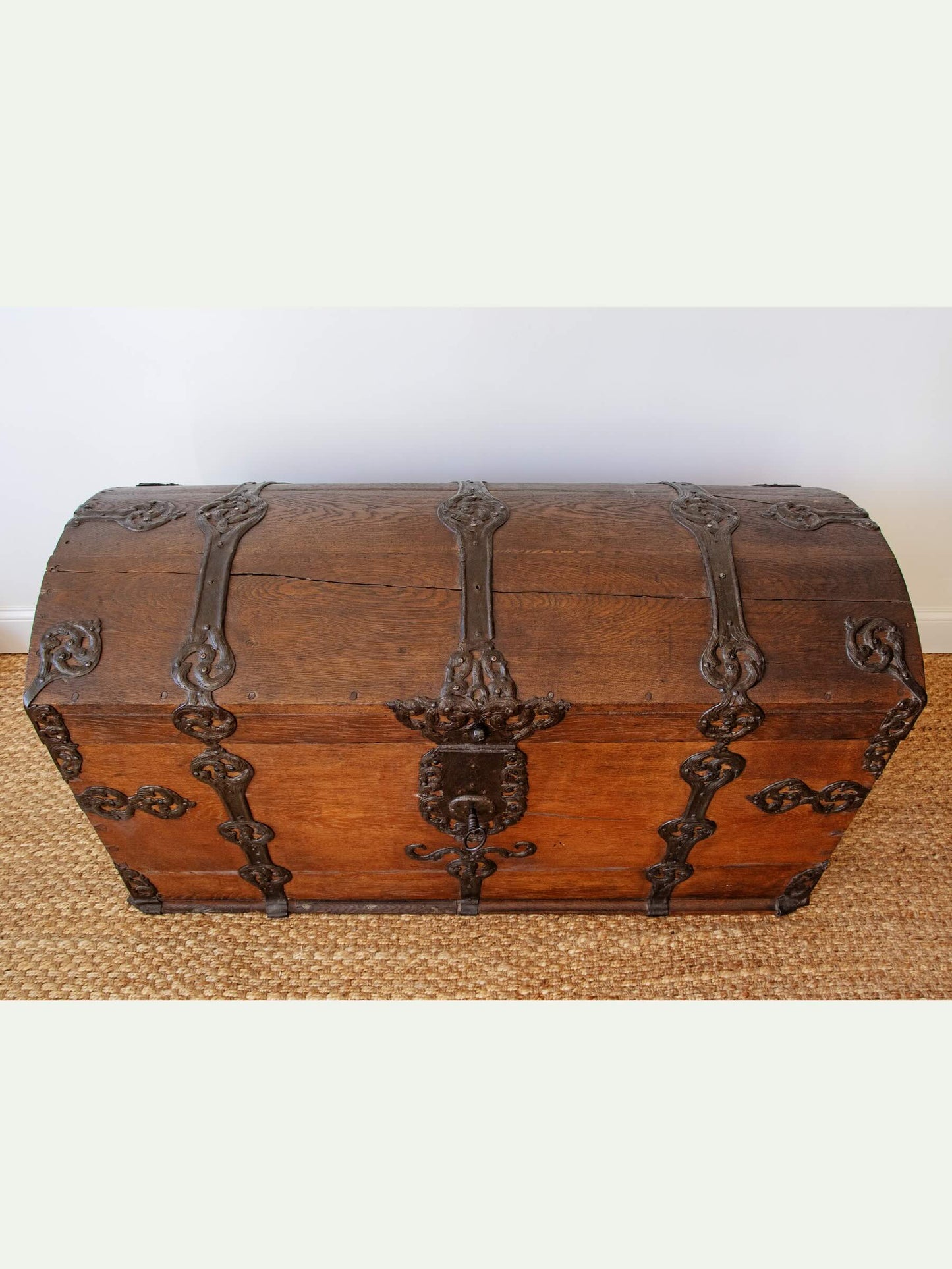 18th-Century Baroque Dome-Top Bridal Trunk with Original Key | Denmark