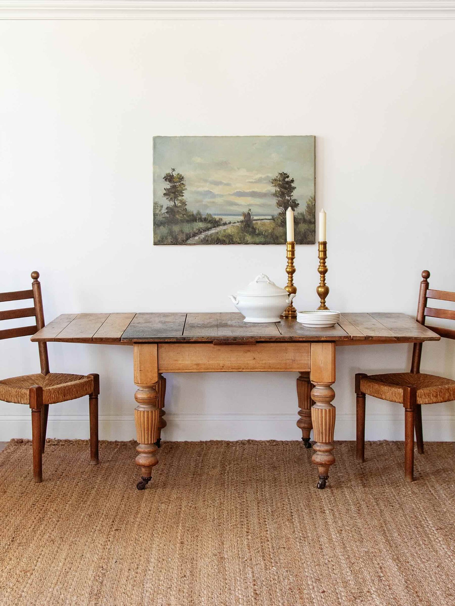 1850s French Provincial Pine Farmhouse - Extendable Dining Table