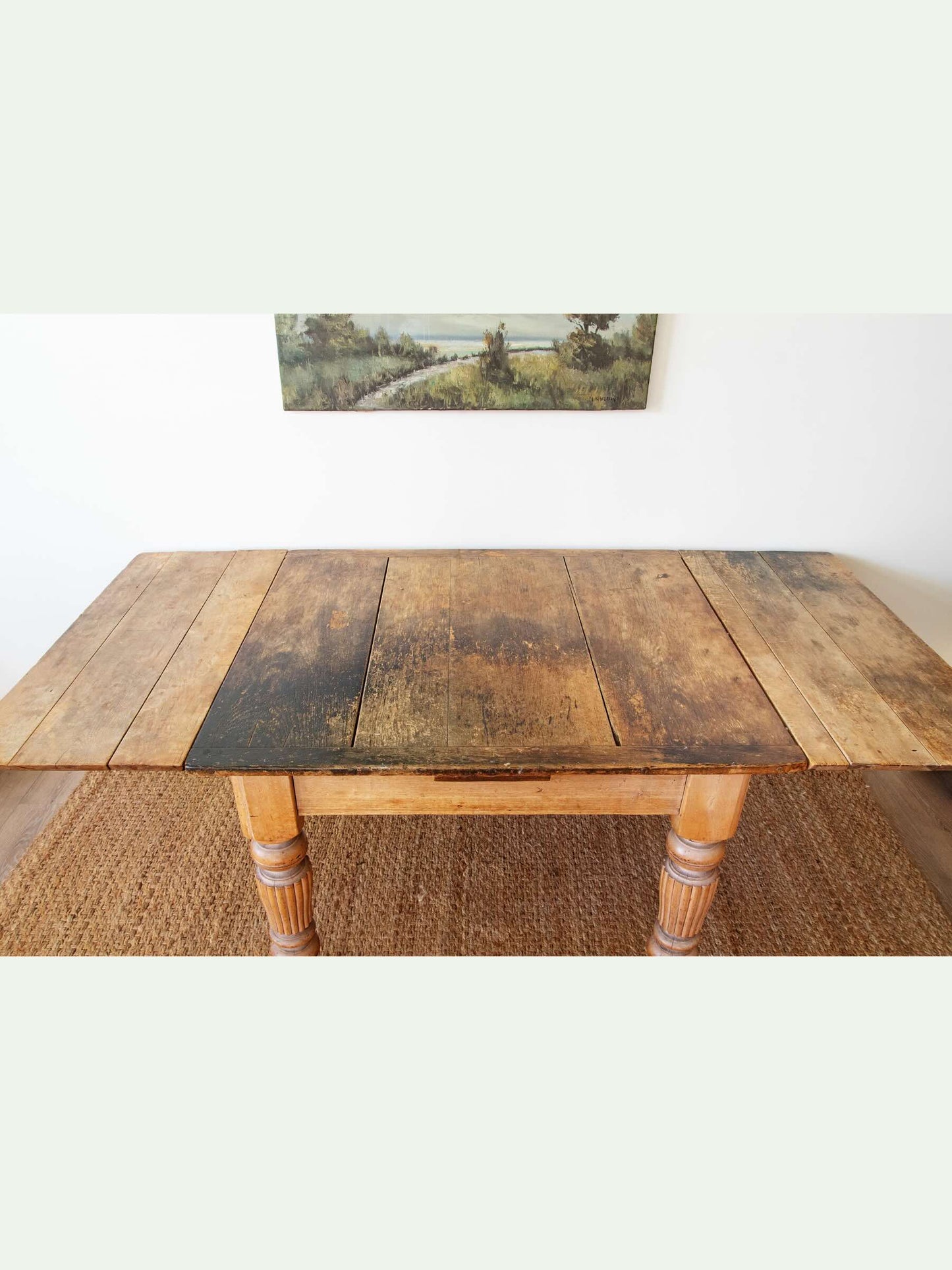 1850s French Provincial Pine Farmhouse - Extendable Dining Table