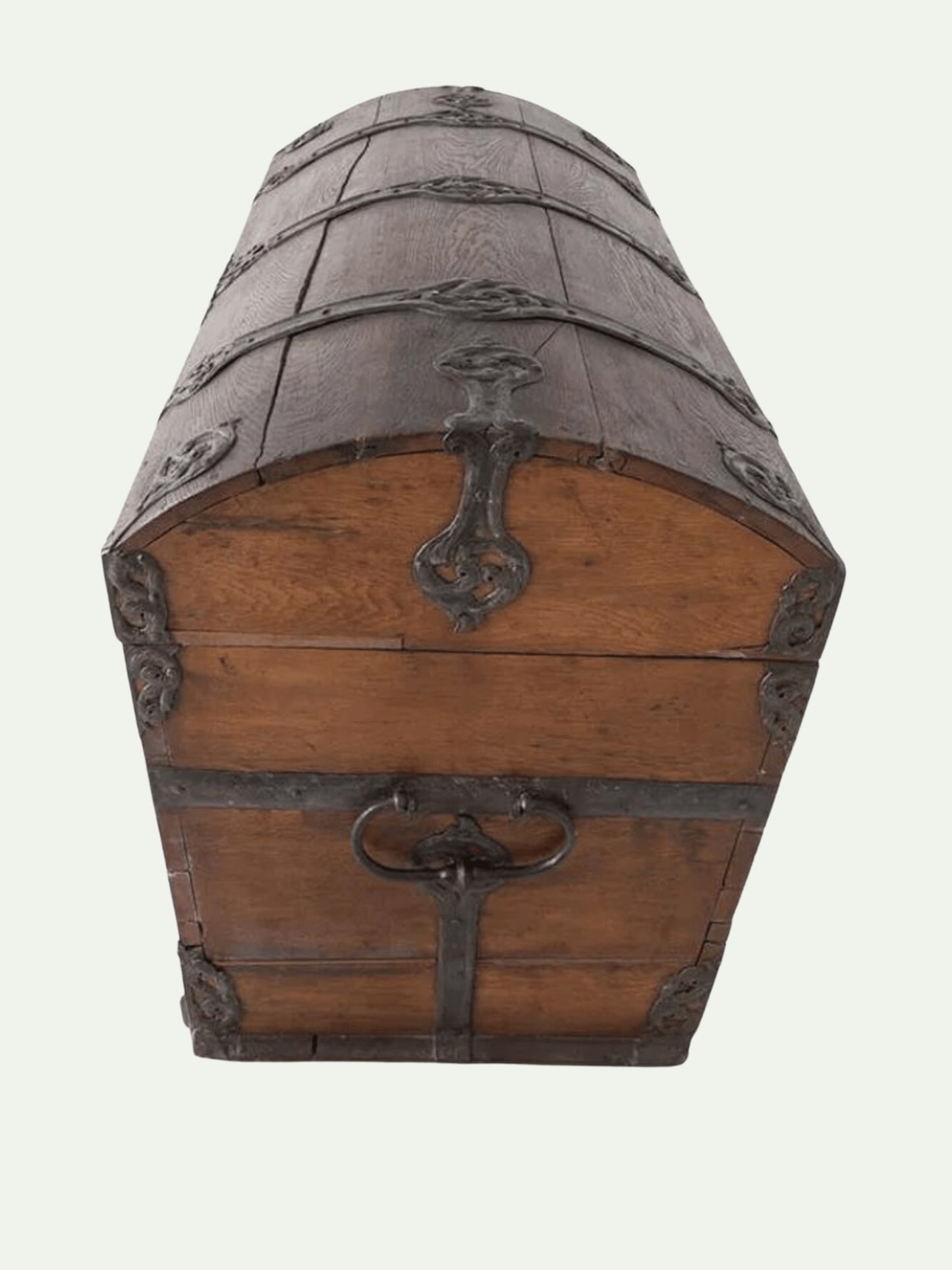 18th-Century Baroque Dome-Top Bridal Trunk with Original Key | Denmark