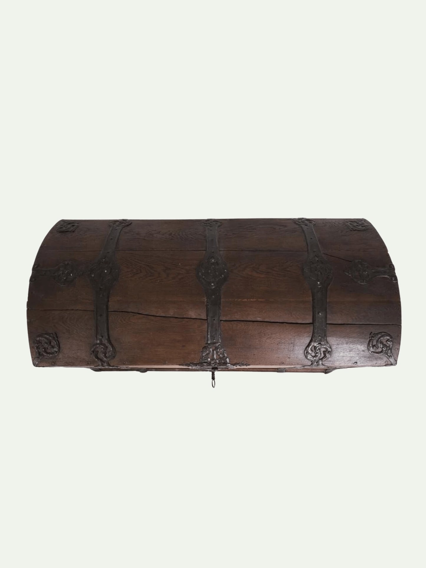 18th-Century Baroque Dome-Top Bridal Trunk with Original Key | Denmark