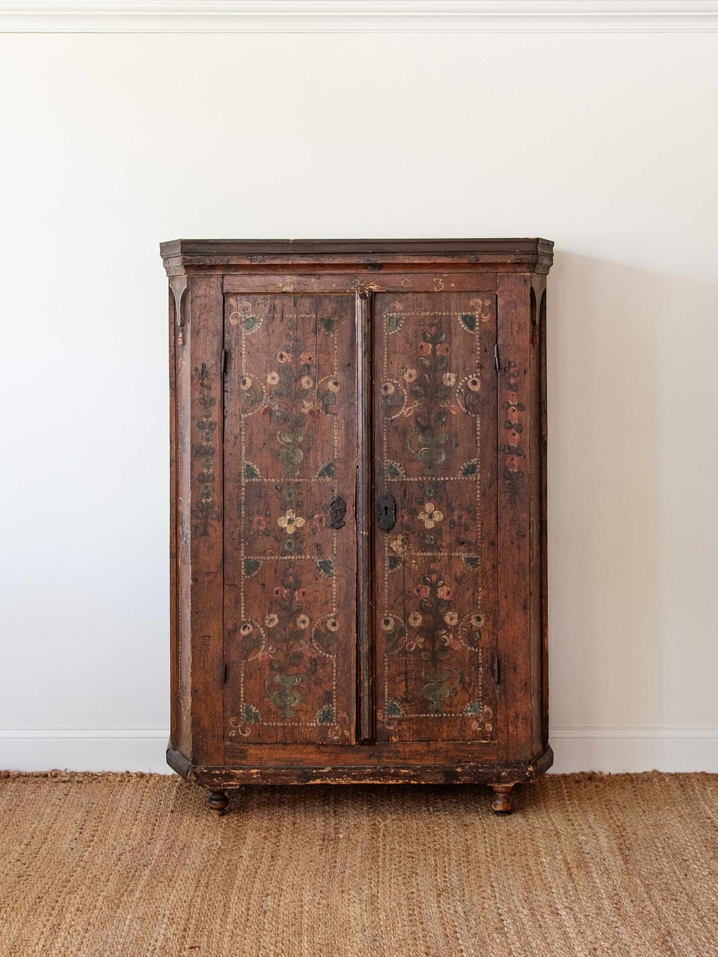 18th Century Central European Painted Pine Cupboard (Schrank) | Austria Circa 1780–1820