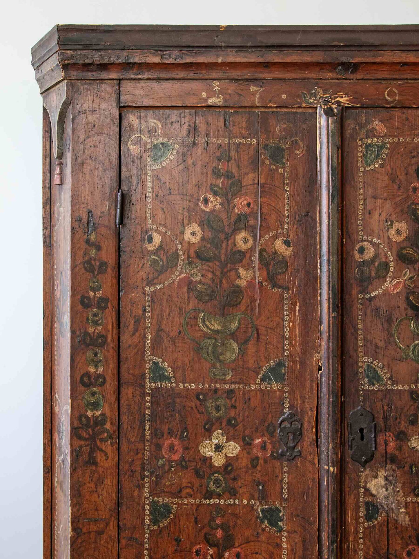 18th Century Central European Painted Pine Cupboard (Schrank) | Austria Circa 1780–1820