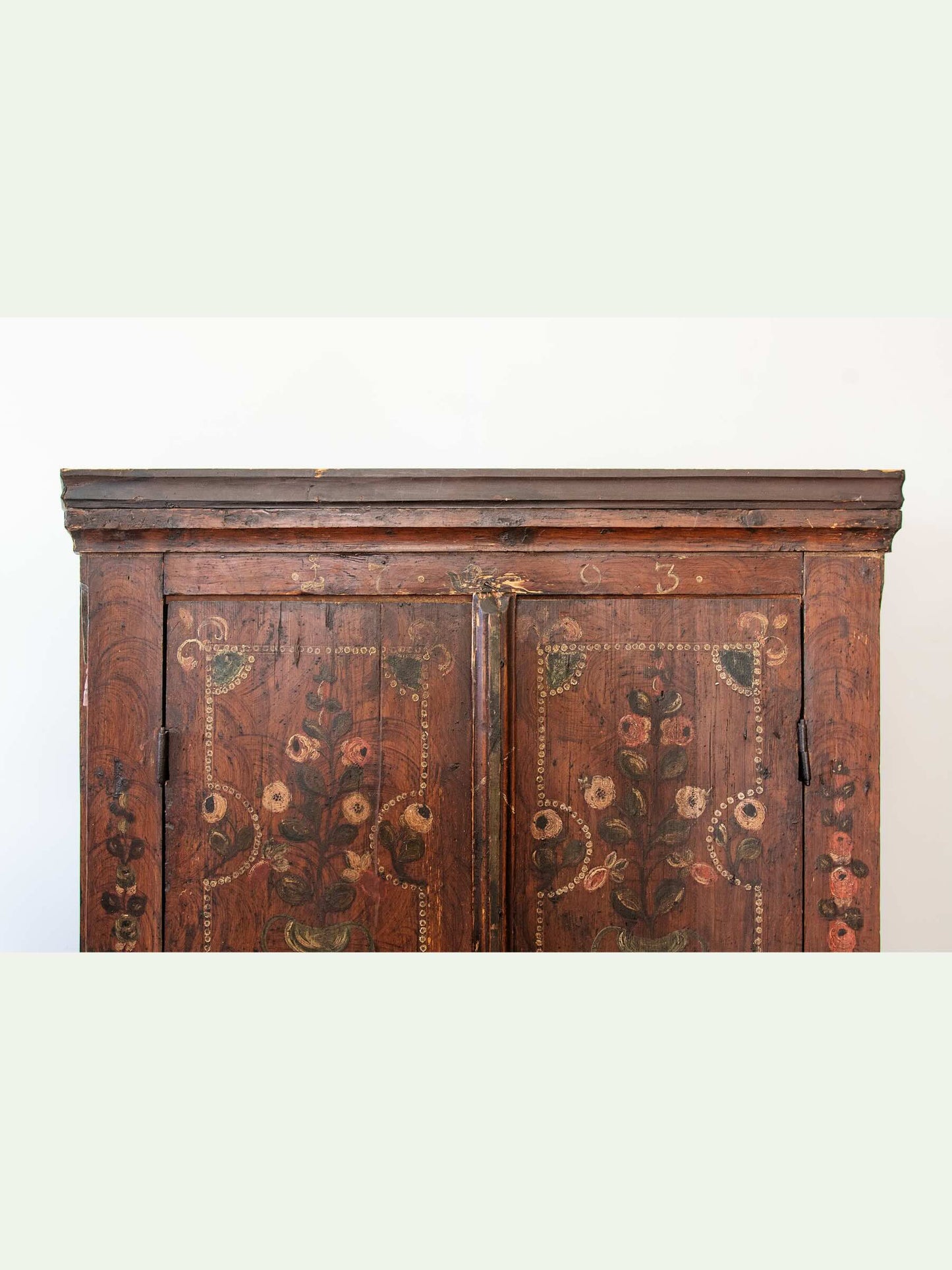 18th Century Central European Painted Pine Cupboard (Schrank) | Austria Circa 1780–1820