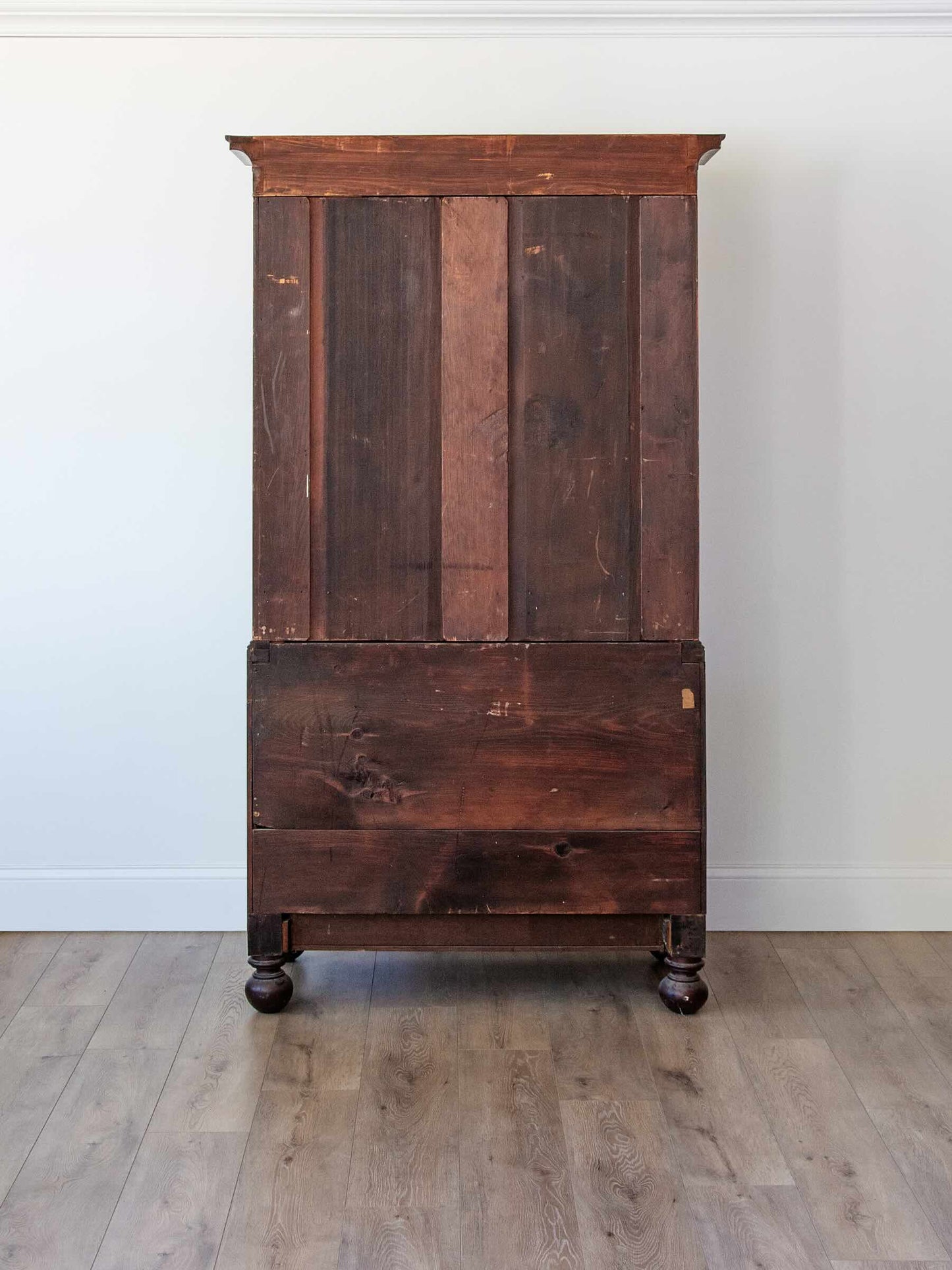 American Classical Empire Figured Mahogany Secretary Bookcase | ca. 1835
