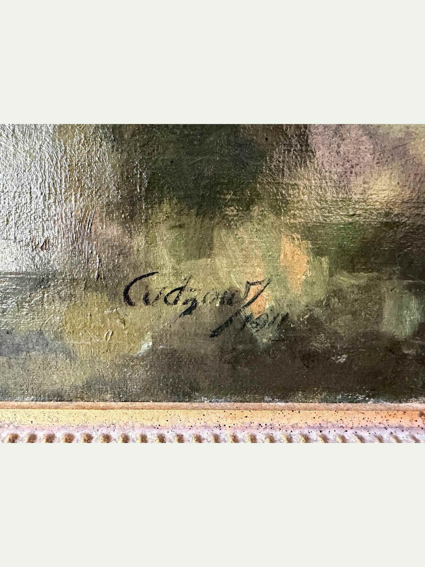 Antique 1800s Pastoral Landscape - Signed Oil on Canvas