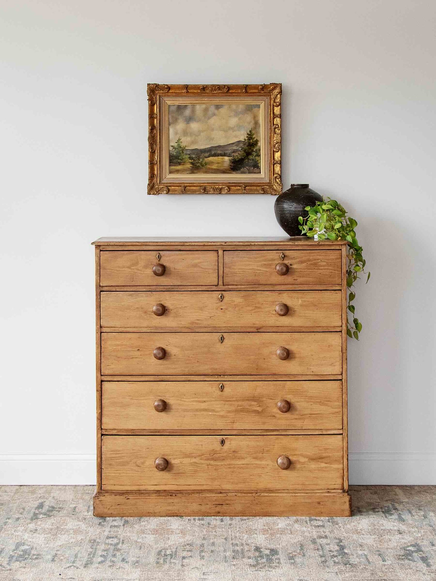 Antique English Pine Chest of Drawers ca. 1850s