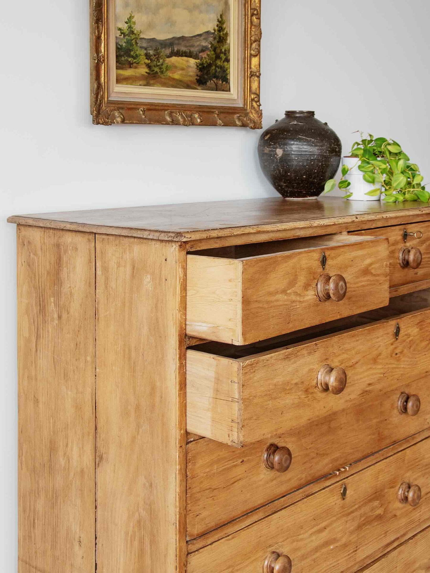 Antique English Pine Chest of Drawers ca. 1850s