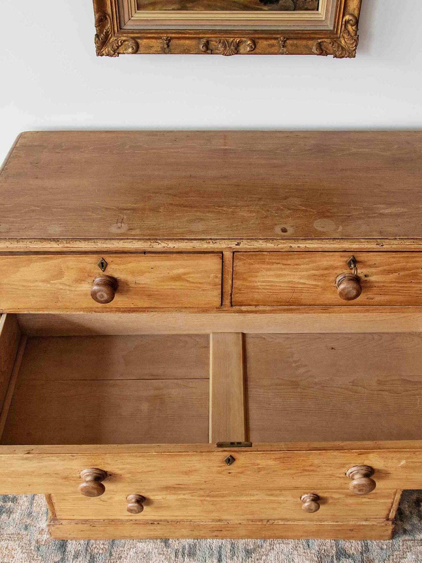 Antique English Pine Chest of Drawers ca. 1850s