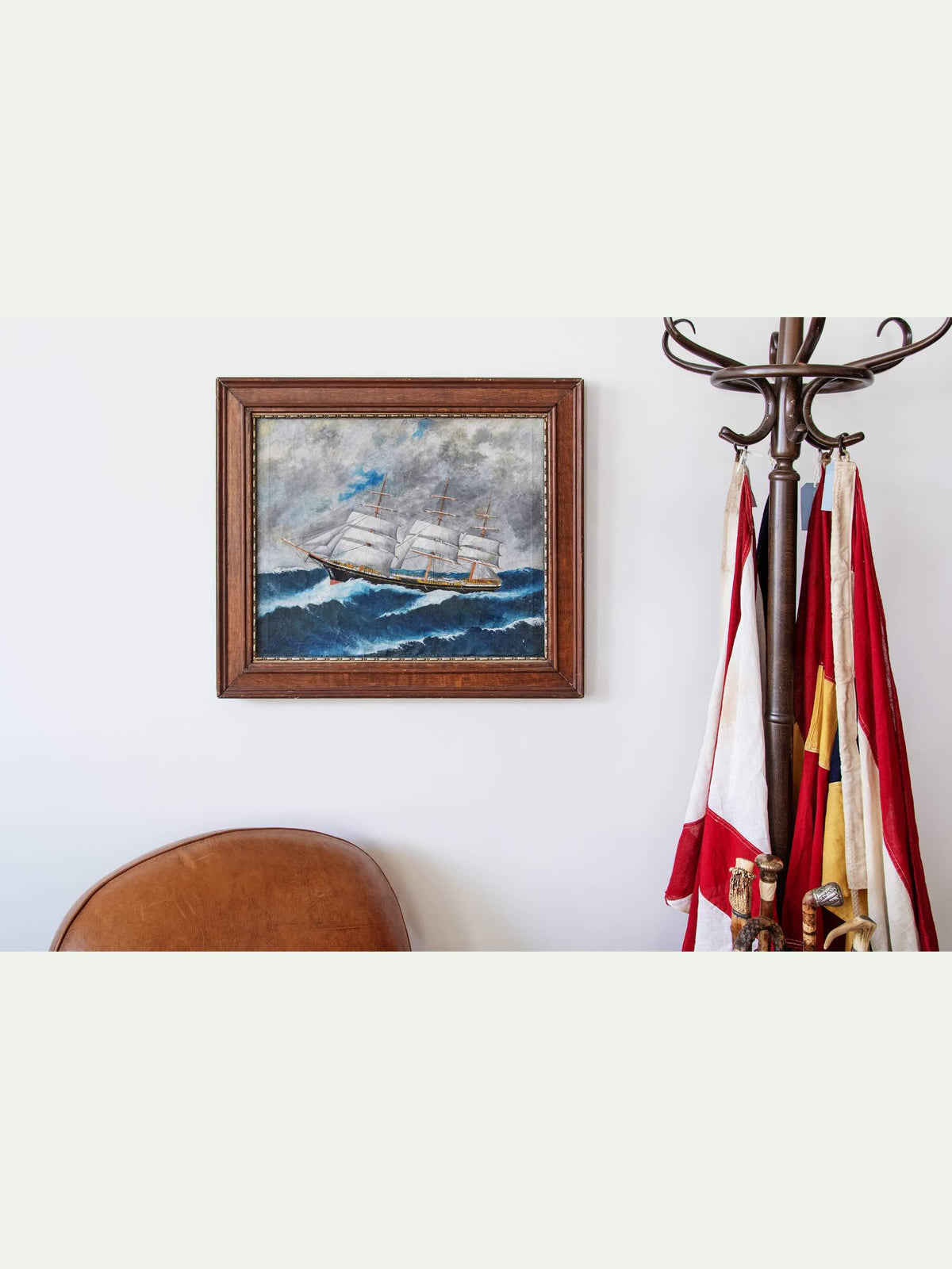 painting of a ship on the ocean