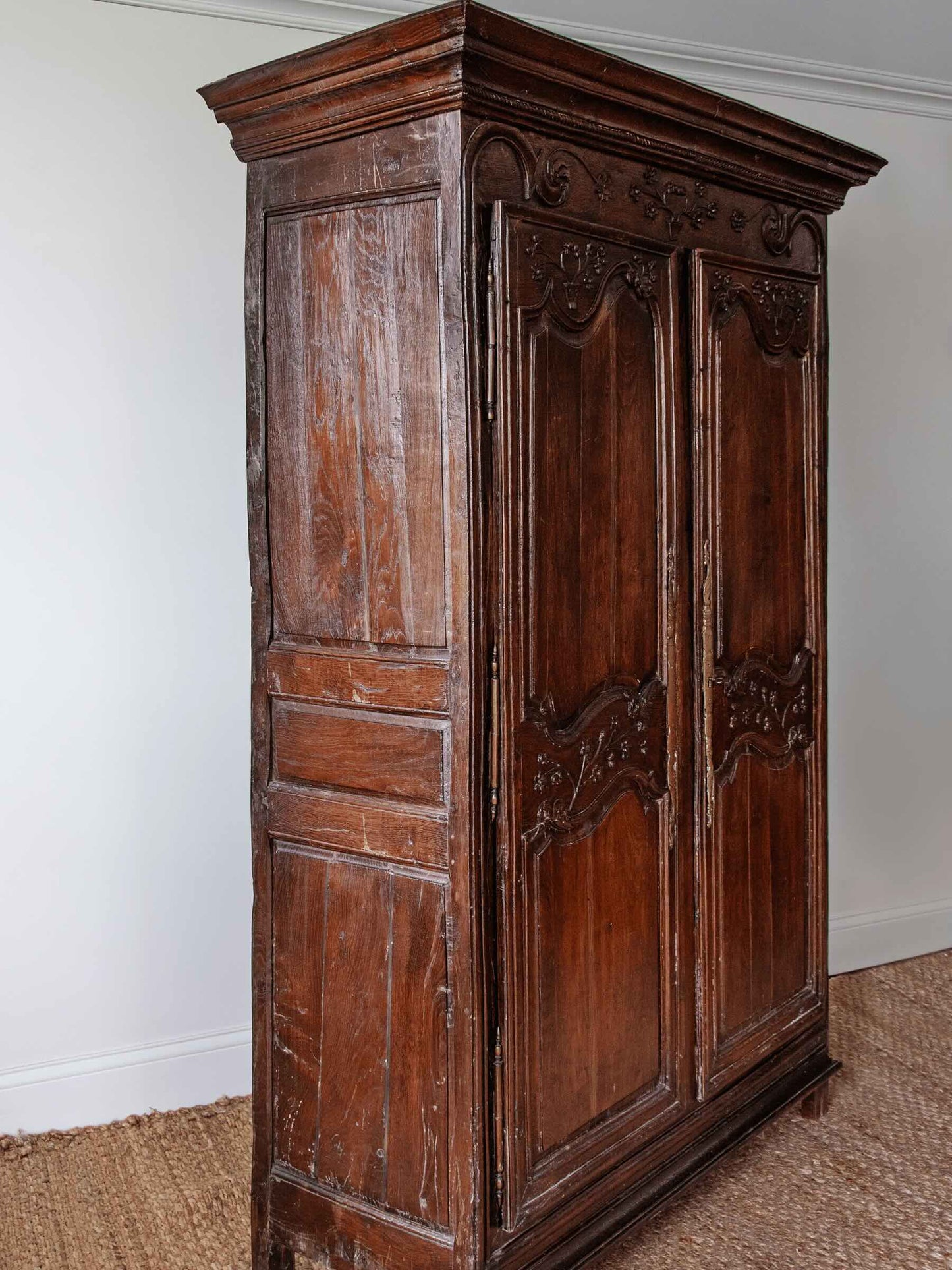 Hand Carved Antique Provincial French Oak Armoire | ca. 1780s