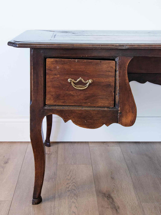 antique French provincial walnut writing desk 