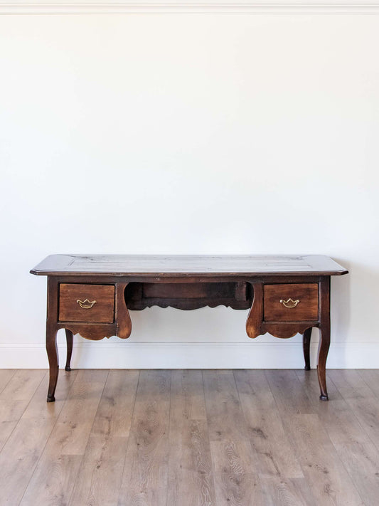 antique French provincial walnut writing desk 