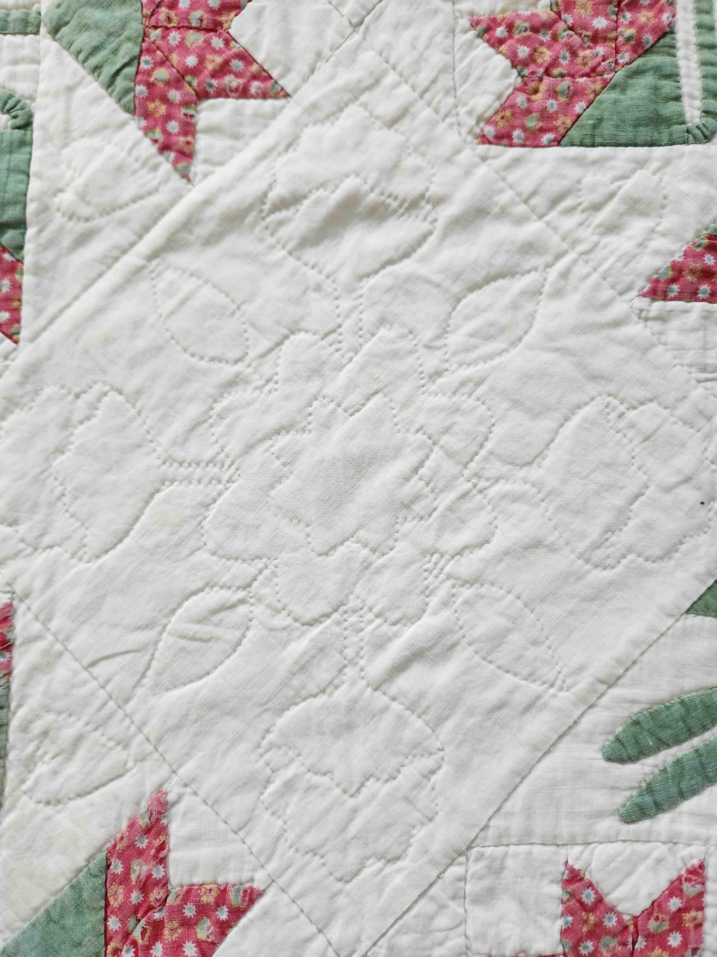 Antique Hand Appliquéd Floral Quilt c. 1880–1920 | Folk Art Tulip Pattern
