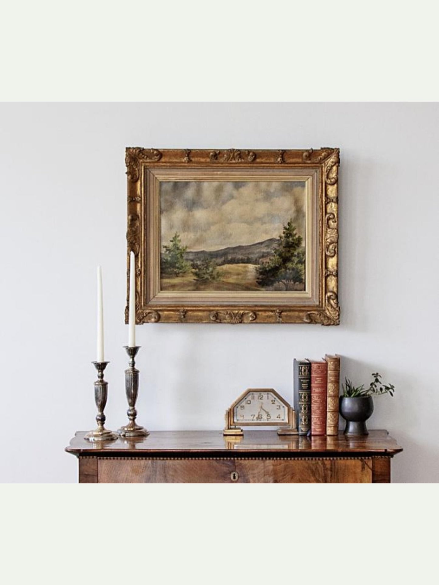 Antique Landscape Oil on Canvas