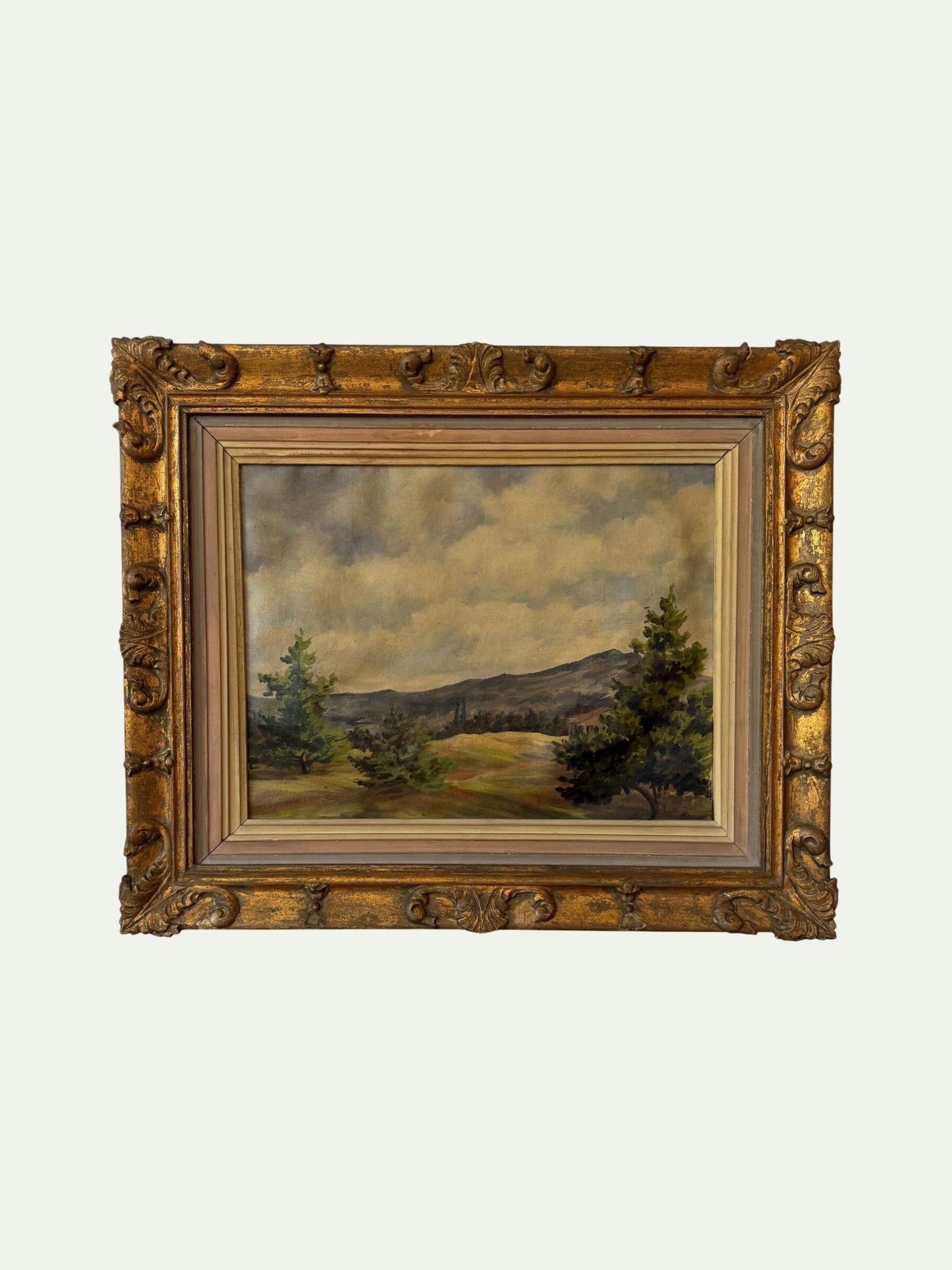 Antique Landscape Oil on Canvas