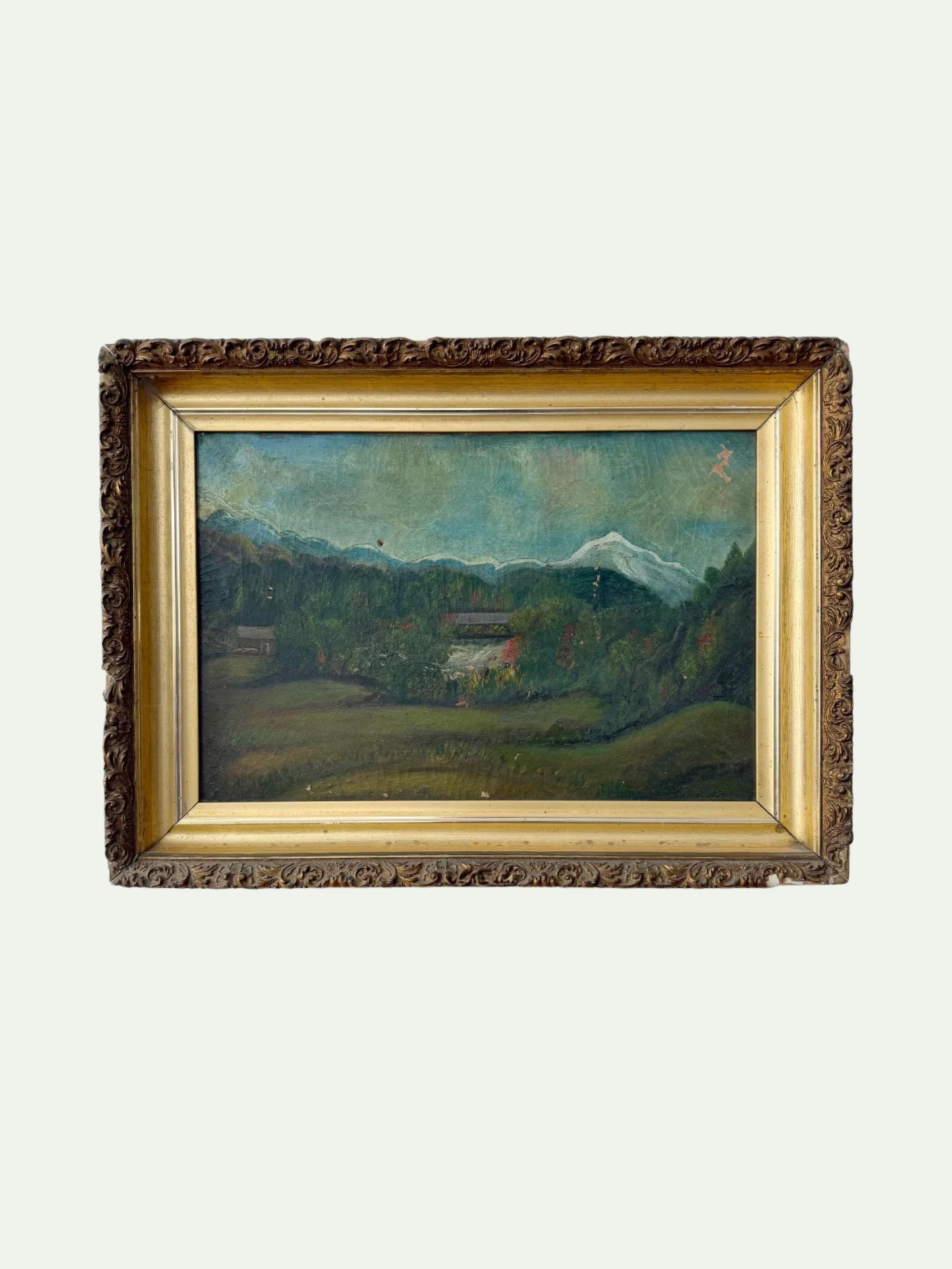 Antique Landscape Oil on Canvas | Signed Conway, NH