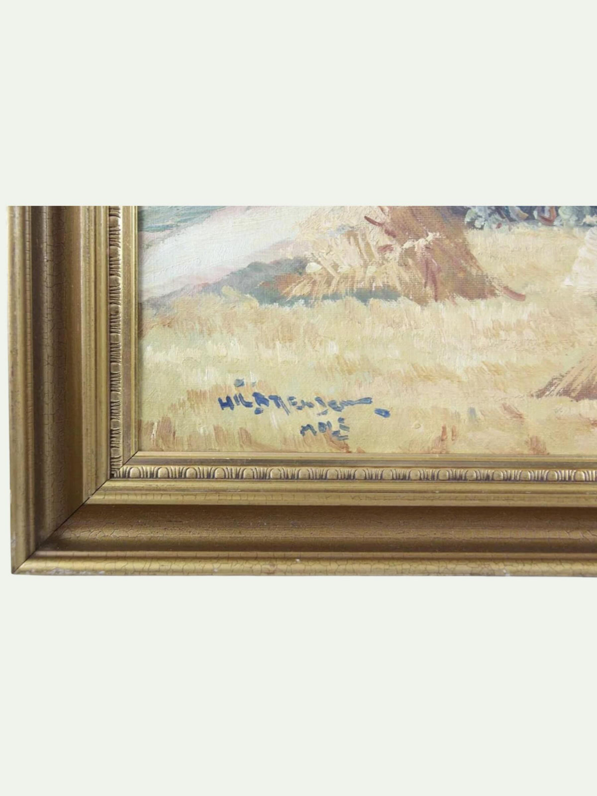 danish landscape antique oil on canvas