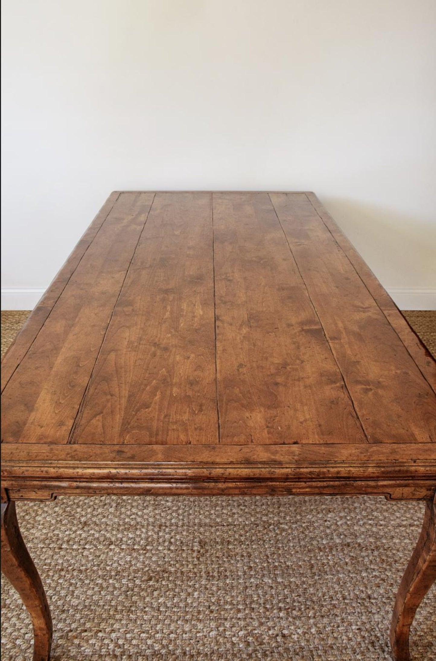 Guy Chaddock English Country Rustic Oak Farmhouse Dining Table | Extendable