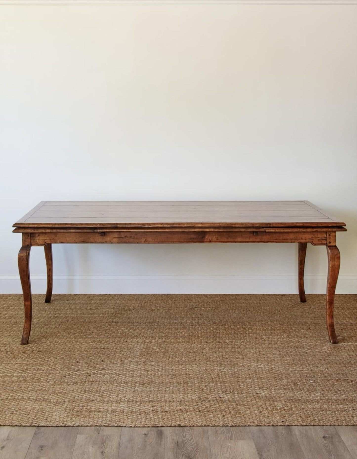 Guy Chaddock English Country Rustic Oak Farmhouse Dining Table | Extendable